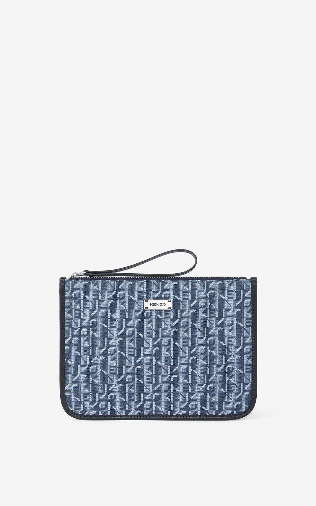 Kenzo Jacquard Courier Ženska Pisemska Torbica Mornarsko Modra SI-9465171